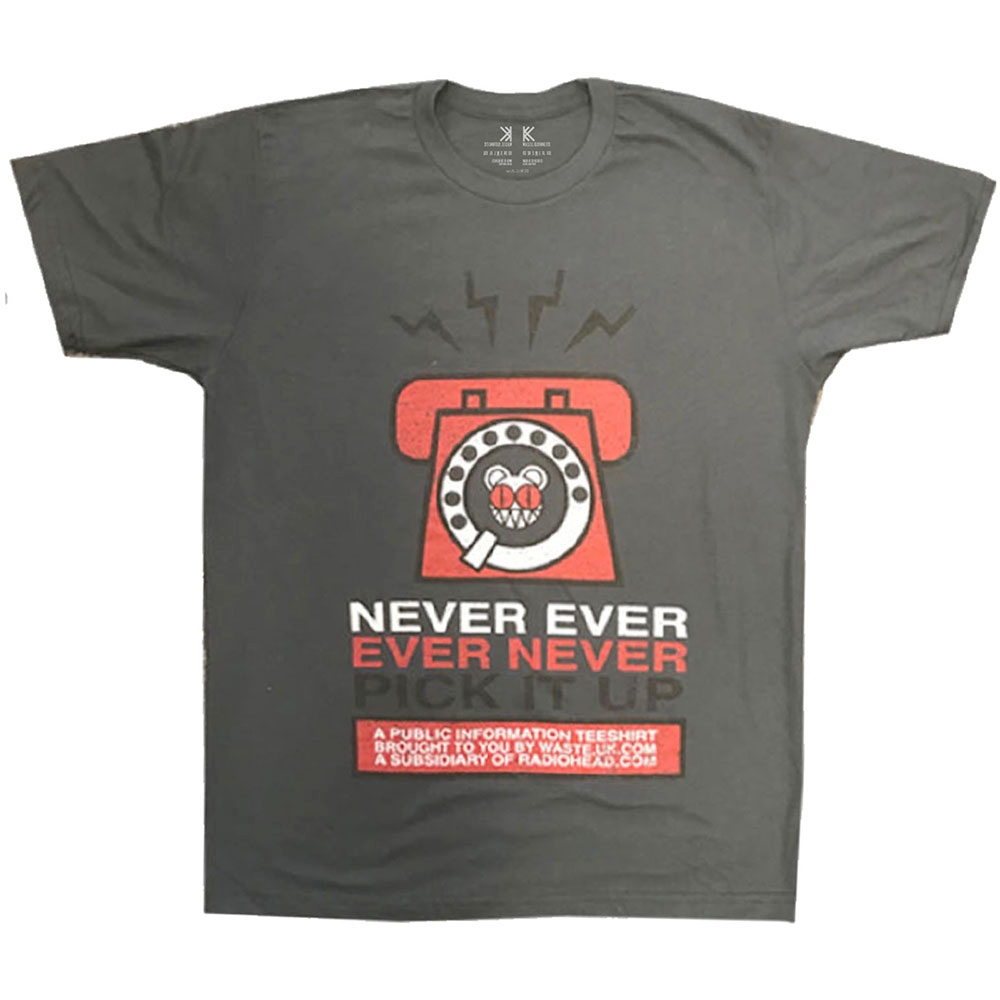 Radiohead - Never Pick It Up Mens T-shirt - Grey